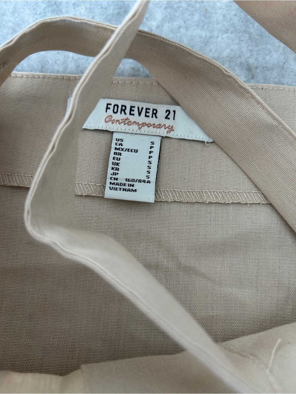 Forever 21 Contemporary Beige/Tan Button-Front Sundress with Woven Belt Size S - Picture 6 of 9